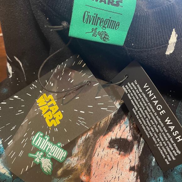 Civil Regime x Star Wars Luke Skywalker Tee M | Vintage Wash, Oversized NWT Gift - Picture 7 of 8